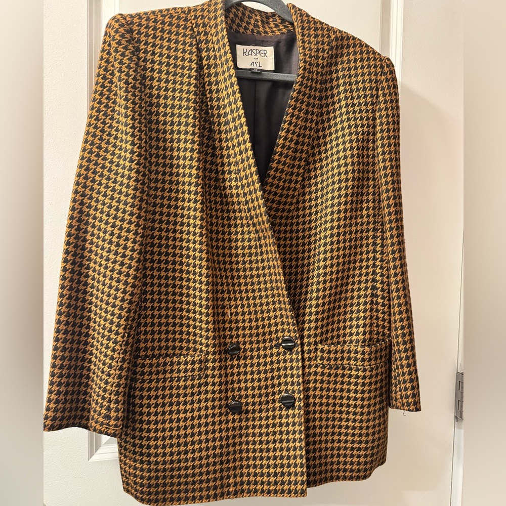 vintage houndstooth blazer